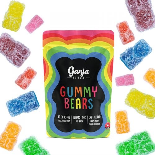 Ganja Bears Gummies – Sour Assorted Flavors (10 x 15mg)
